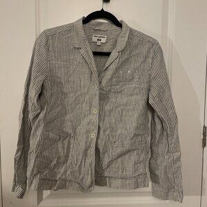 Ines De La Fressange x Uniqlo striped linen shirt-jacket